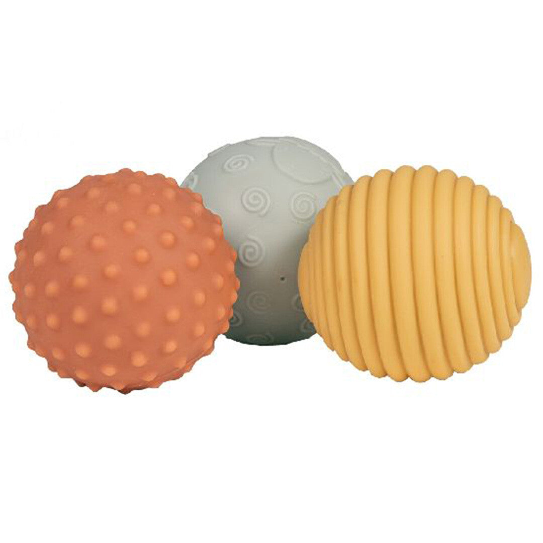 Balle De Préhension Silicone Little Dutch – Sable – Formes Géométriques – 10 Cm – Dès 4 Mois – Douce & Légère
