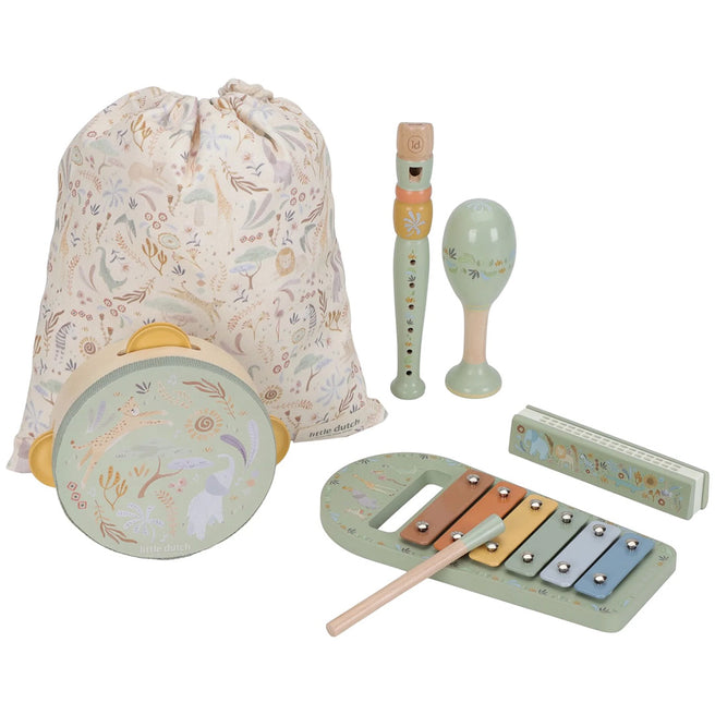 little dutch muziekset safari friends - groen - 6-delig | LD7473 | 