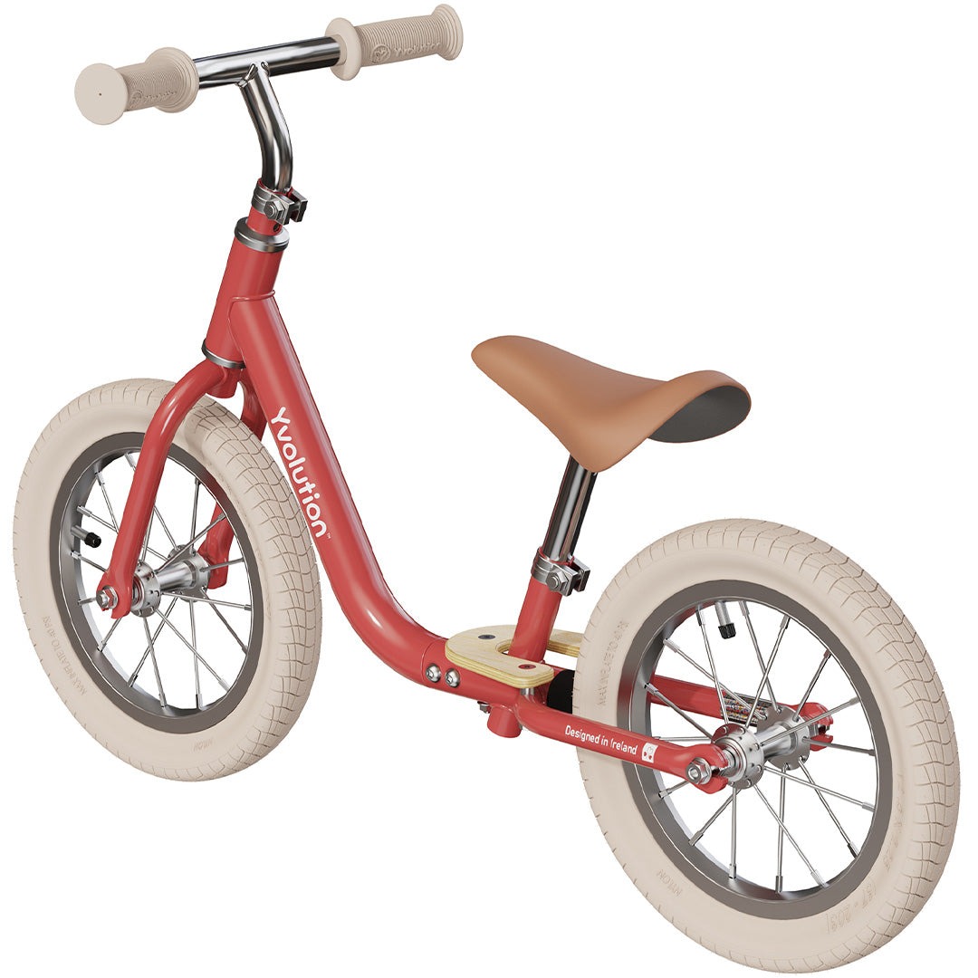 yvolution loopfiets classic balance bike air - rood | 03YT52R4 | 2