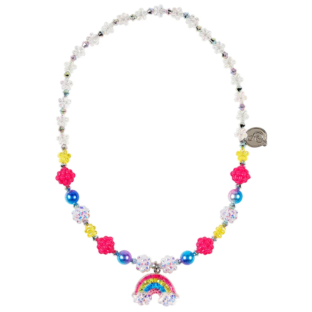 Souza for Kids kinderketting met veelkleurige kralen en een regenbooghanger.