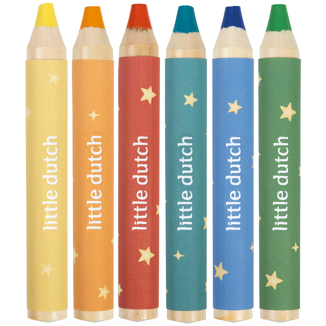 126732 | little dutch kleurpotloden jim - meerkleurig - 6st | 2