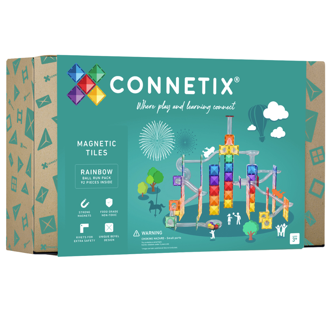connetix magnetische tegels knikkerbaan - rainbow - 92st | CON-EU-92BR | 13