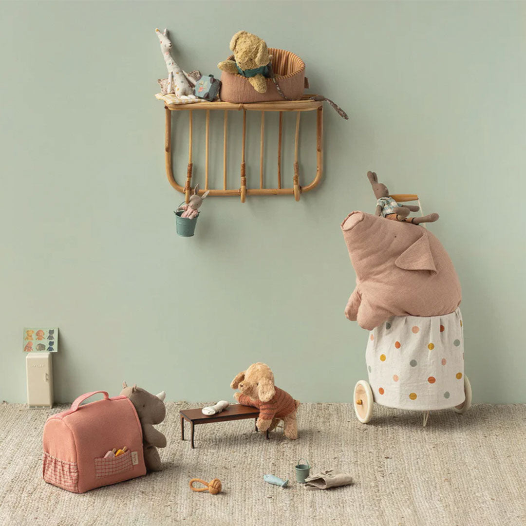 maileg gebreid truitje s puppyset - coral | 16-6916-00 | 3