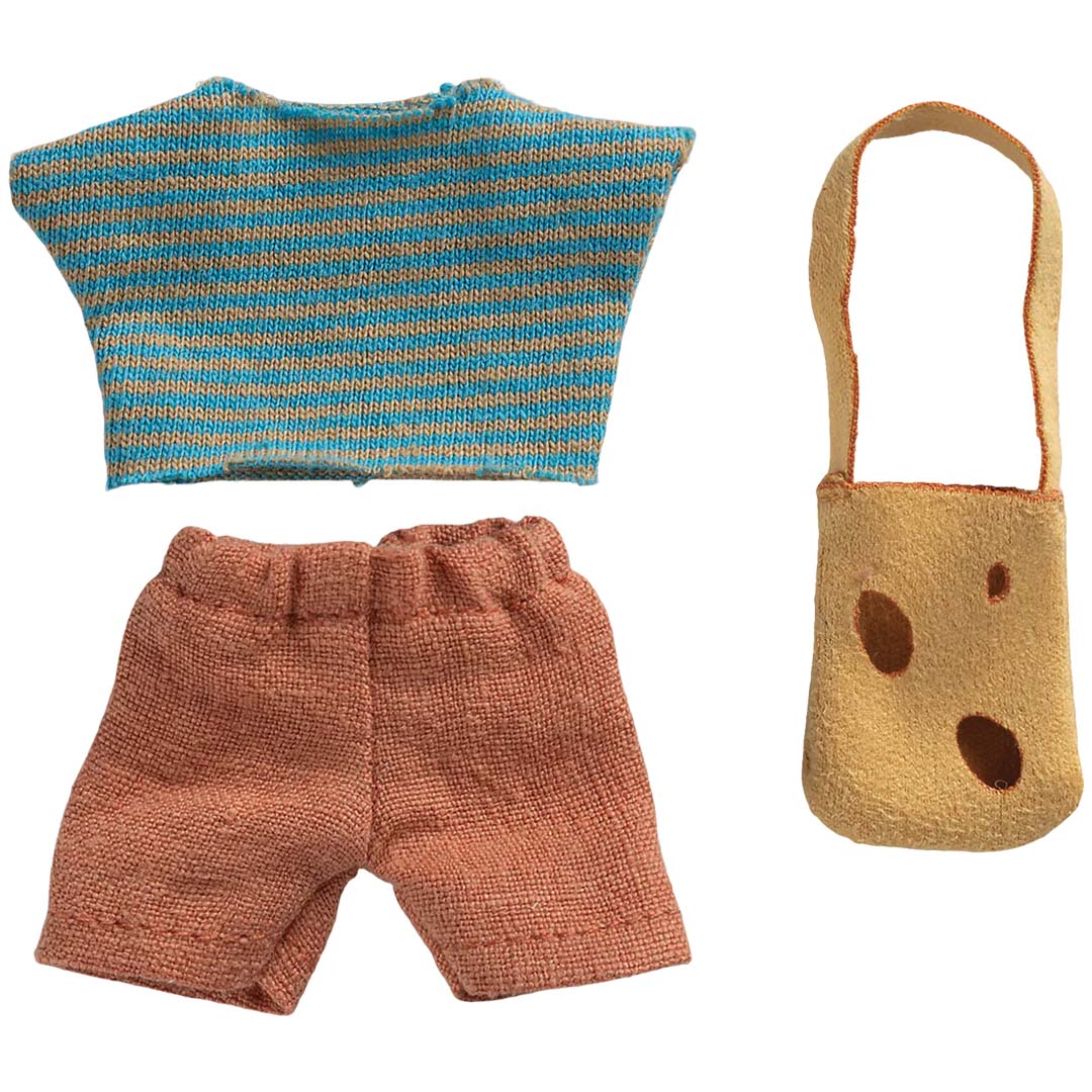 maileg poppenkleding met tas - grote broer muis | 17-6101-01 | 1