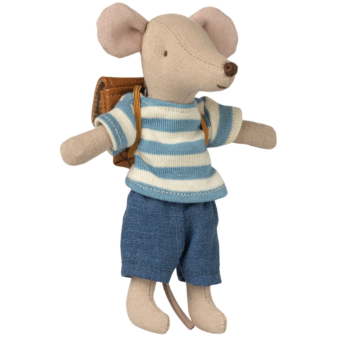 maileg poppenkleding met tas - grote broer muis - bruin | 17-6206-01 | 2
