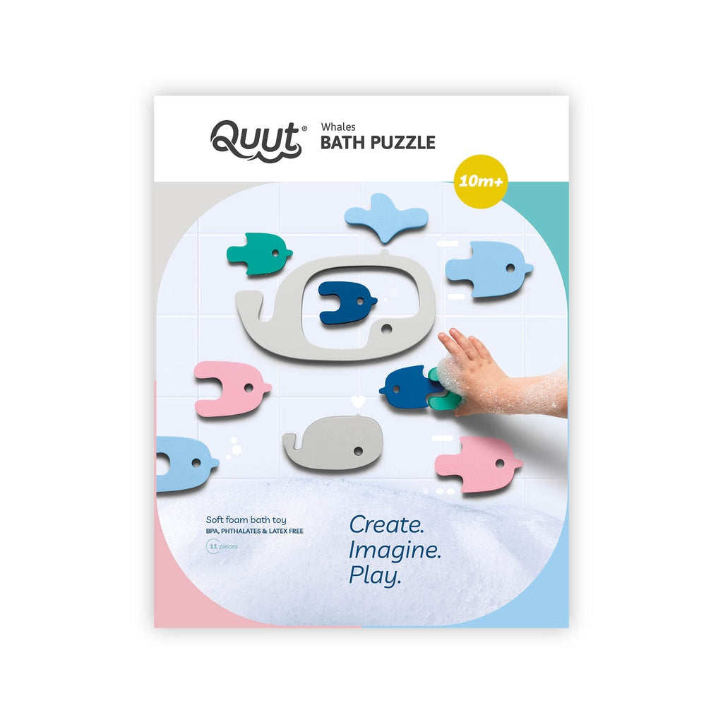 quut puzzle de bain baleine - 11 pcs