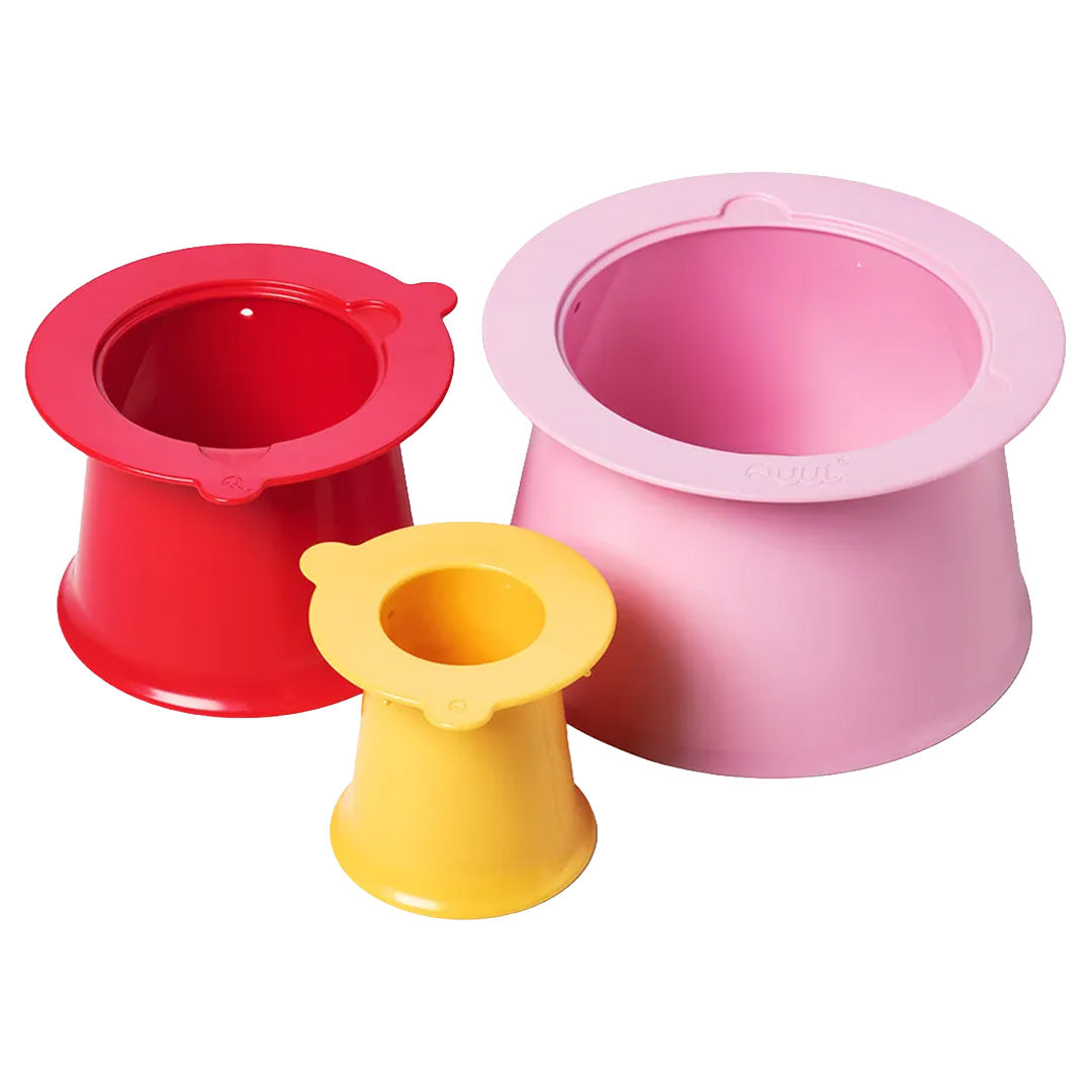 quut tour à empiler sable alto - rose-rouge-jaune