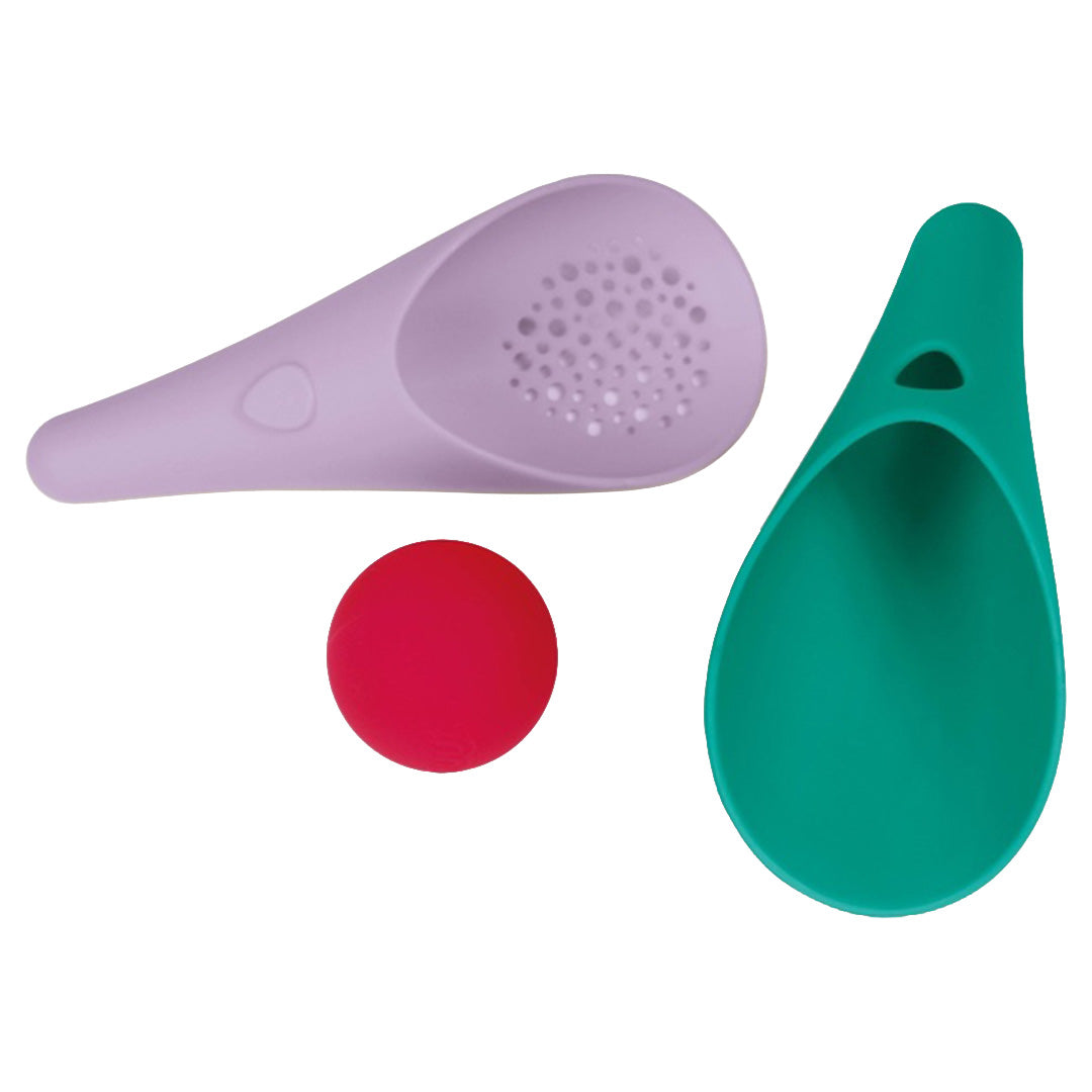 quut pelle avec tamis et balle cuppi 3-en-1 - lagoon lavender