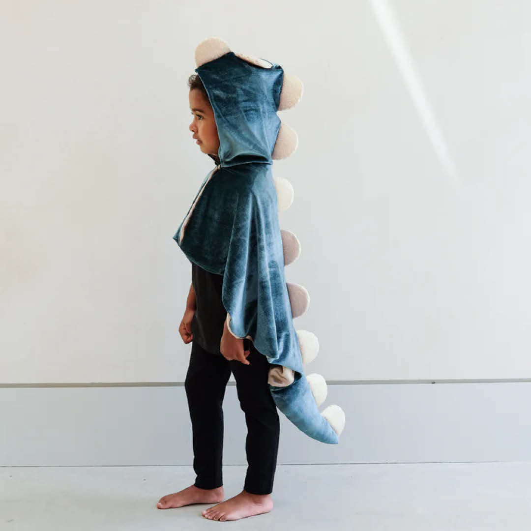 mimi & lula verkleedcape dinosaurus - groen | 175002-17 | 2