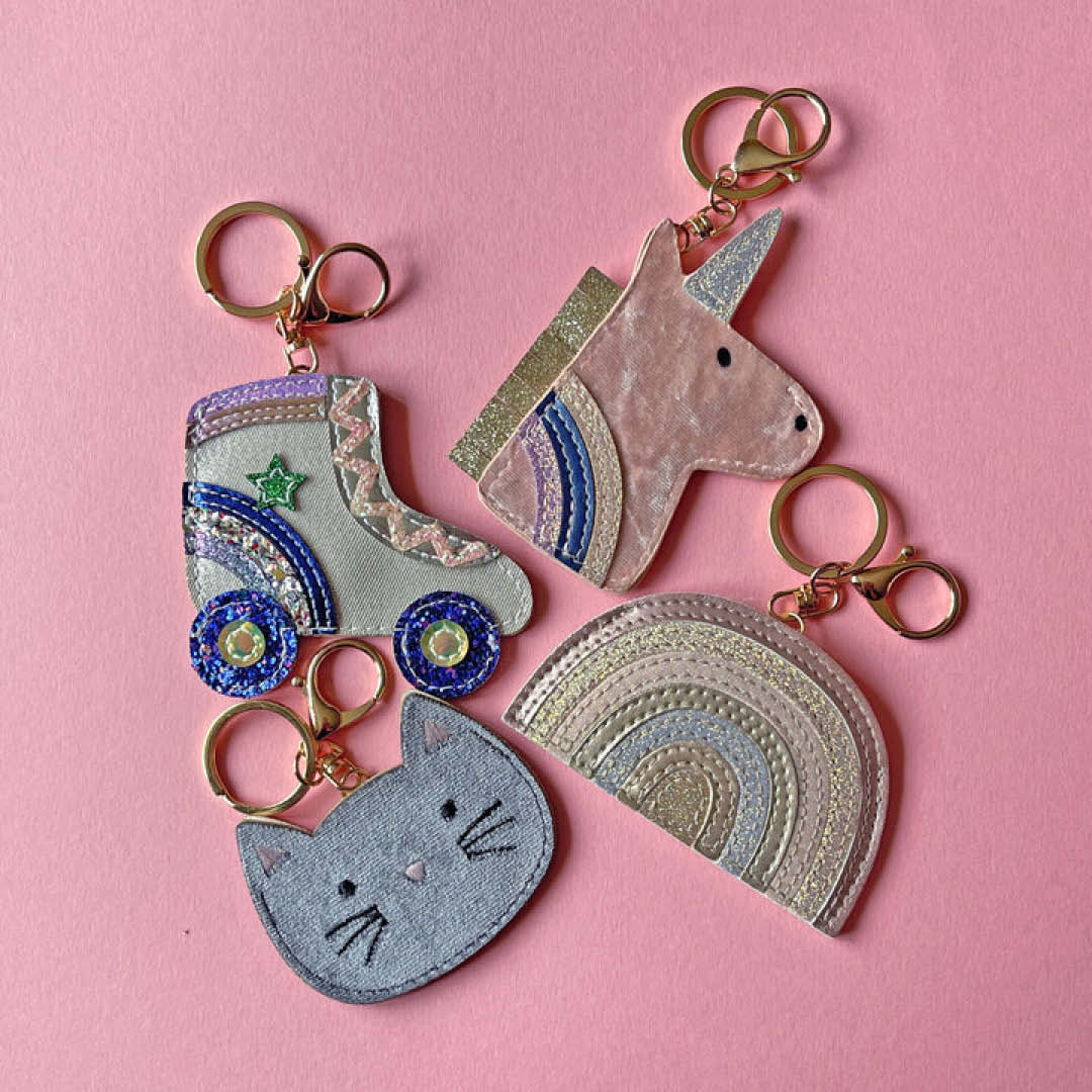 mimi & lula sleutelhanger rainbow - pink multi | 177011-27 | 1