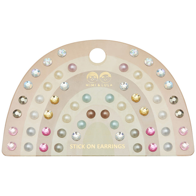 mimi & lula plakoorbellen pink gem - 30 paar | 178005-27 | 0
