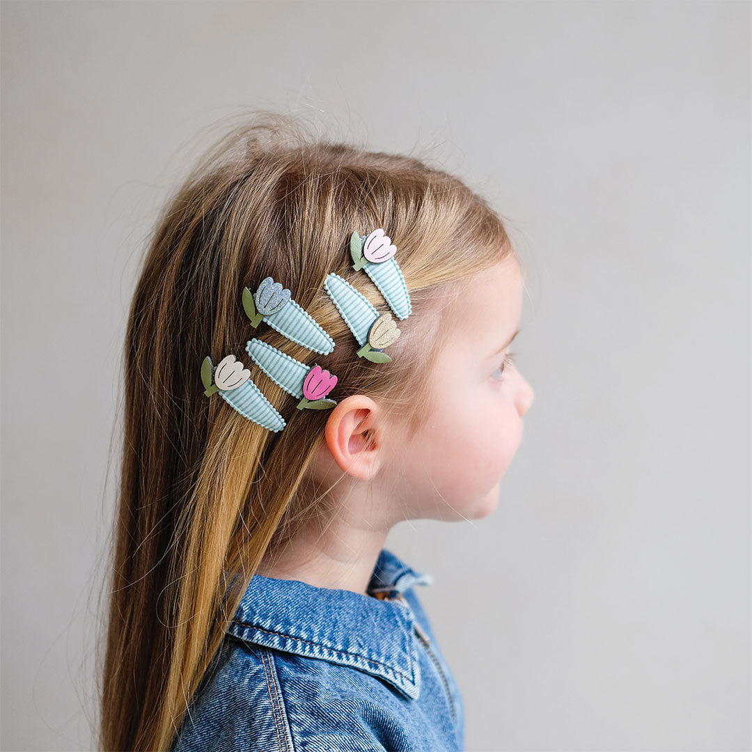 mimi & lula haarspeldjes tulip stripe mini - 4st | 182057-17 | 2