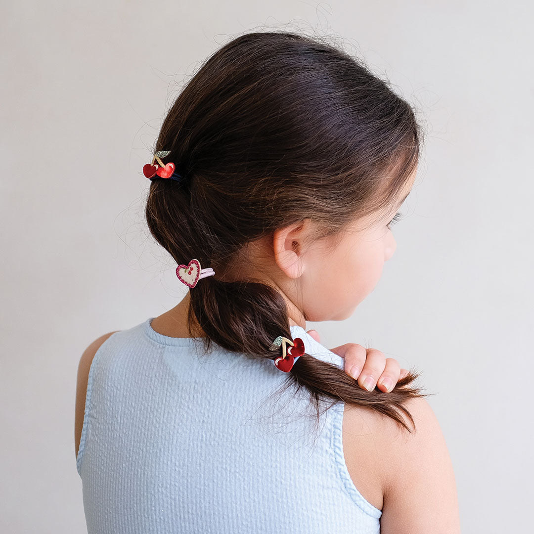 mimi & lula élastiques à cheveux red cherries mini - 6 pcs