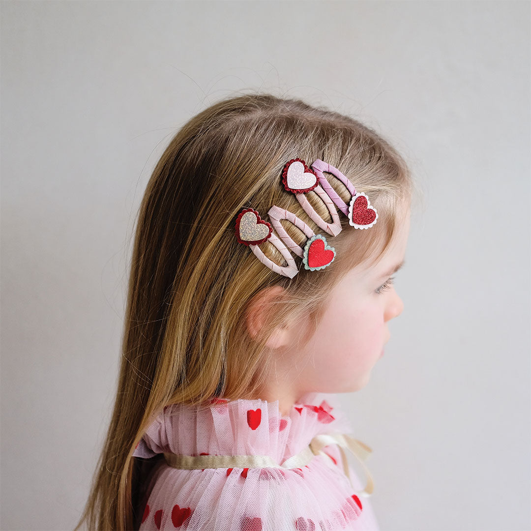 mimi & lula haarspeldjes scalloped heart - 4 st | 182091-27 | 3