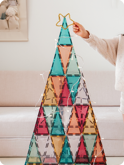 Bouw een kerstboom met het magnetische bouwspeelgoed van Connetix | 0