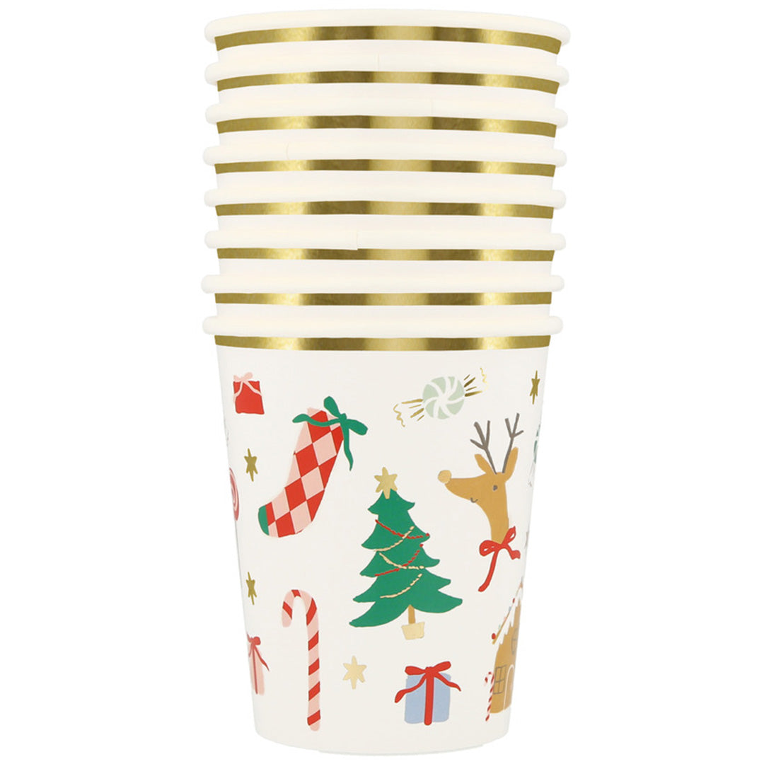 meri meri bekers jolly christmas - 8st | 270103 | 