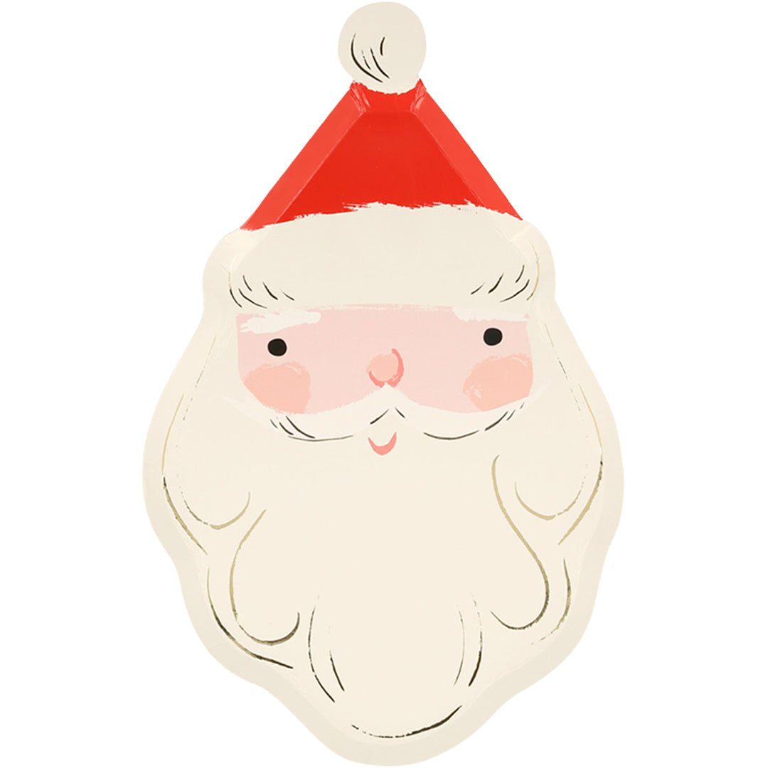 meri meri bordjes kerstmanhoofd - jolly - 8st | 270121 | 