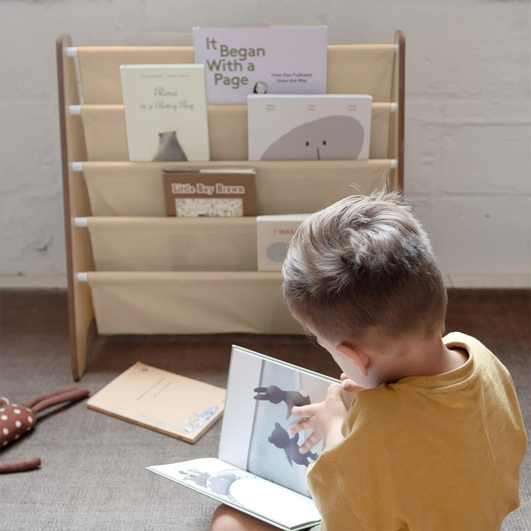 3 sprouts kinderboekenrek beige | 107-016-019 | 1