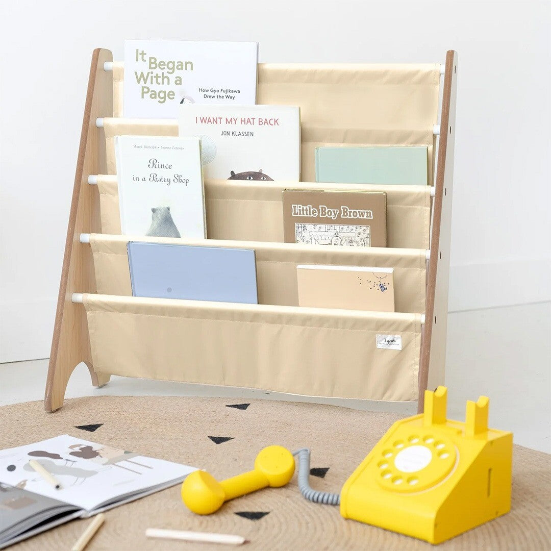 3 sprouts kinderboekenrek beige | 107-016-019 | 2
