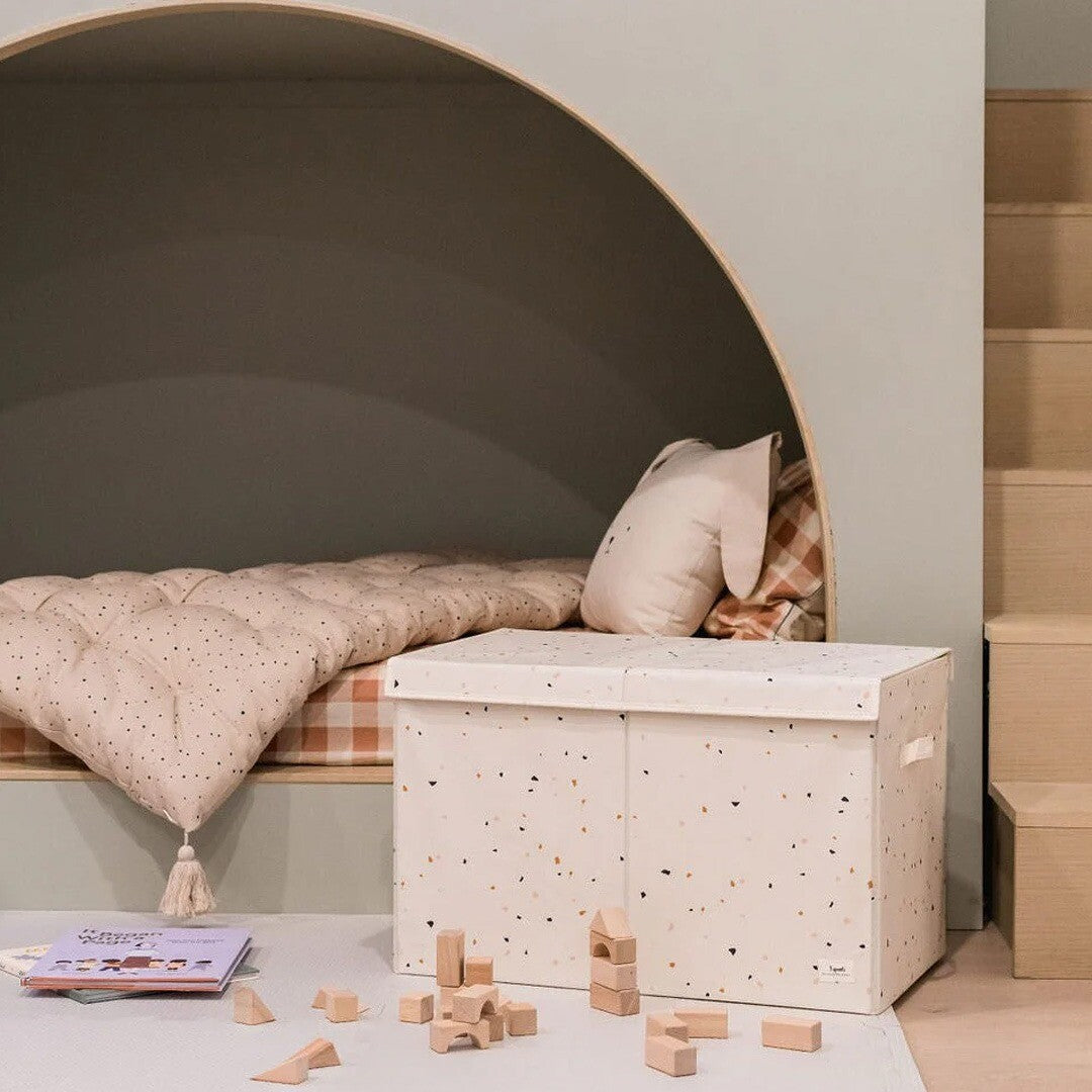 3 sprouts opbergdoos met deksel cream terrazzo | 107-001-024 | 1