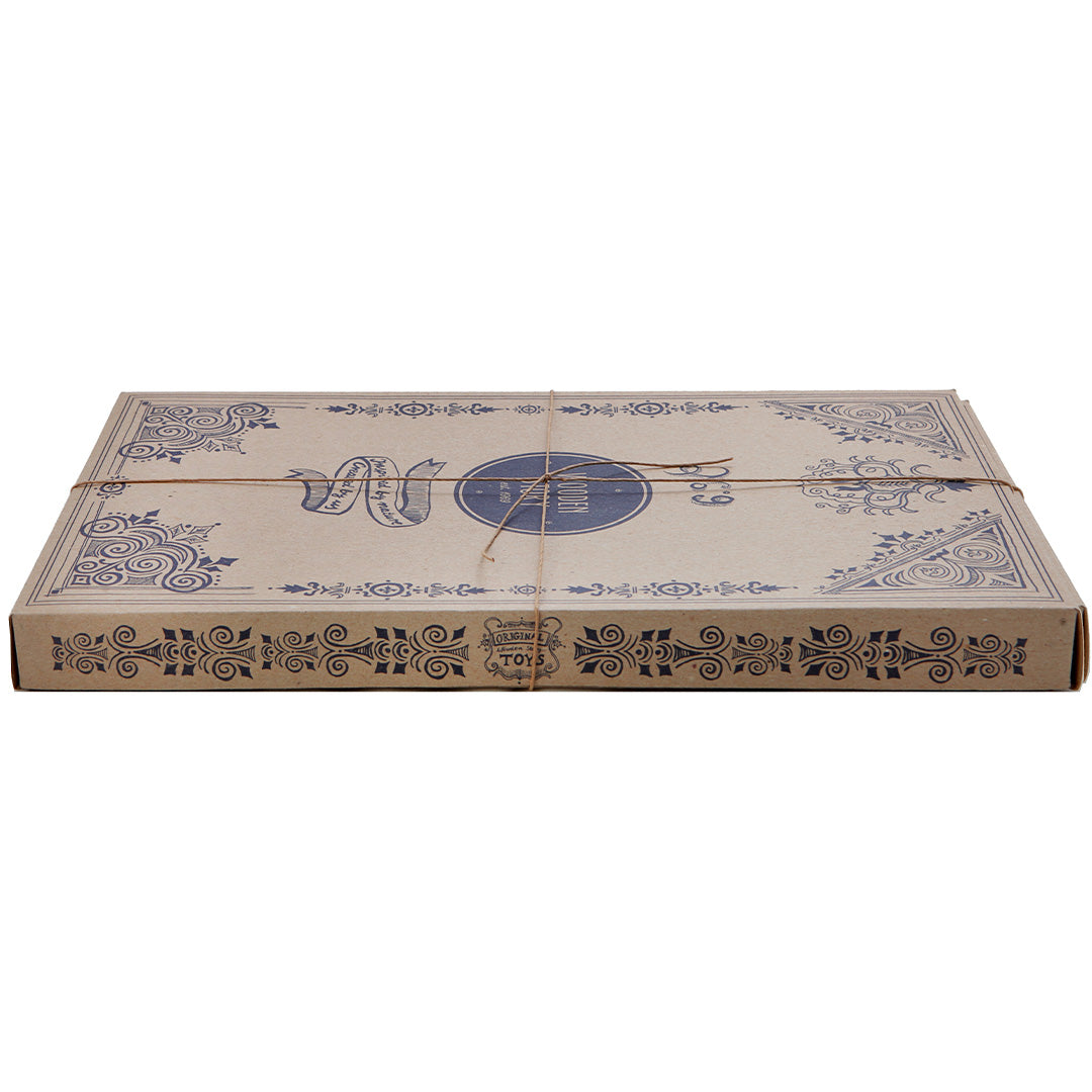 wooden story stapelblokken - blauw - 54st | WS403 | 3