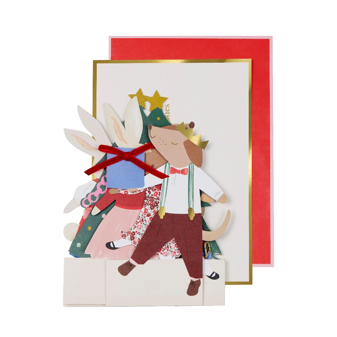 meri meri uitvouwbare kaart kerstdieren | 306429 | 2