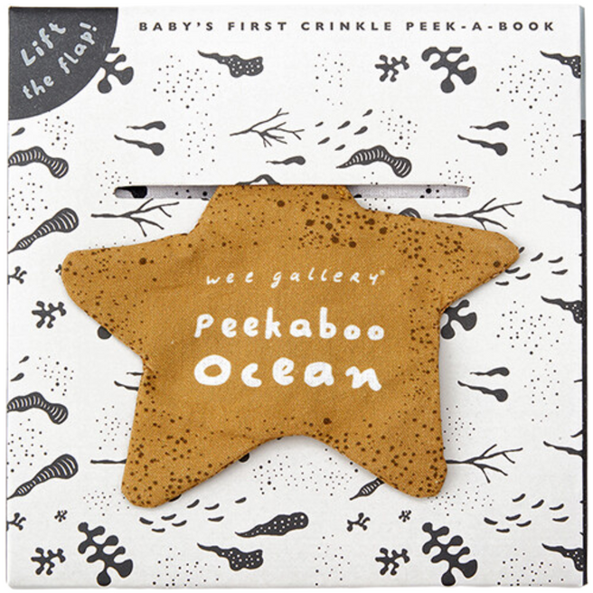 wee gallery livre d'éveil peekaboo - ocean