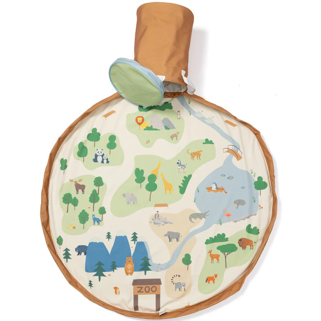 4895250601628 | play&go opbergmand en speelkleed soo - zoo | 1