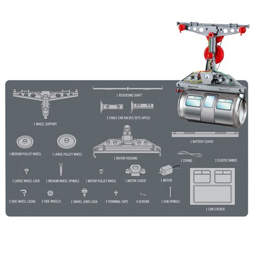 4m bouwset kabelbaan met blik    | 5663358 | 1