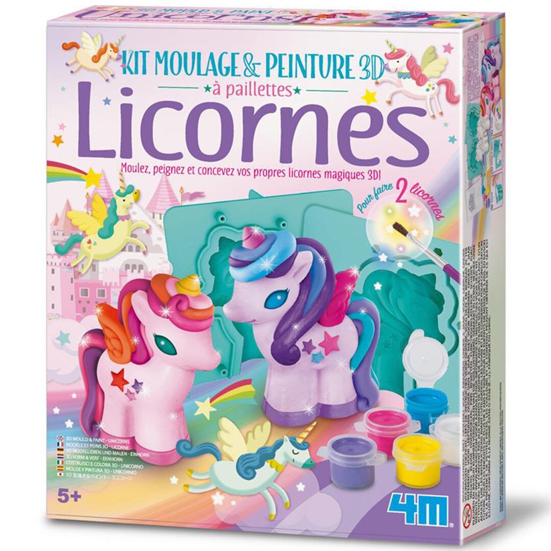 4m gips en glitterverfpakket - eenhoorn - 3d | 5664770 | 3