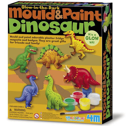 4m gips- en verfpakket - dino's glow-in-the-dark | 5603514 | 0