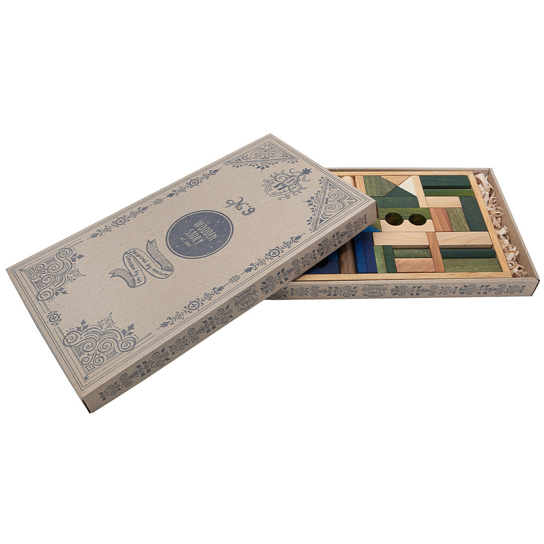 wooden story stapelblokken - koel - 54st | WS143A43 | 3
