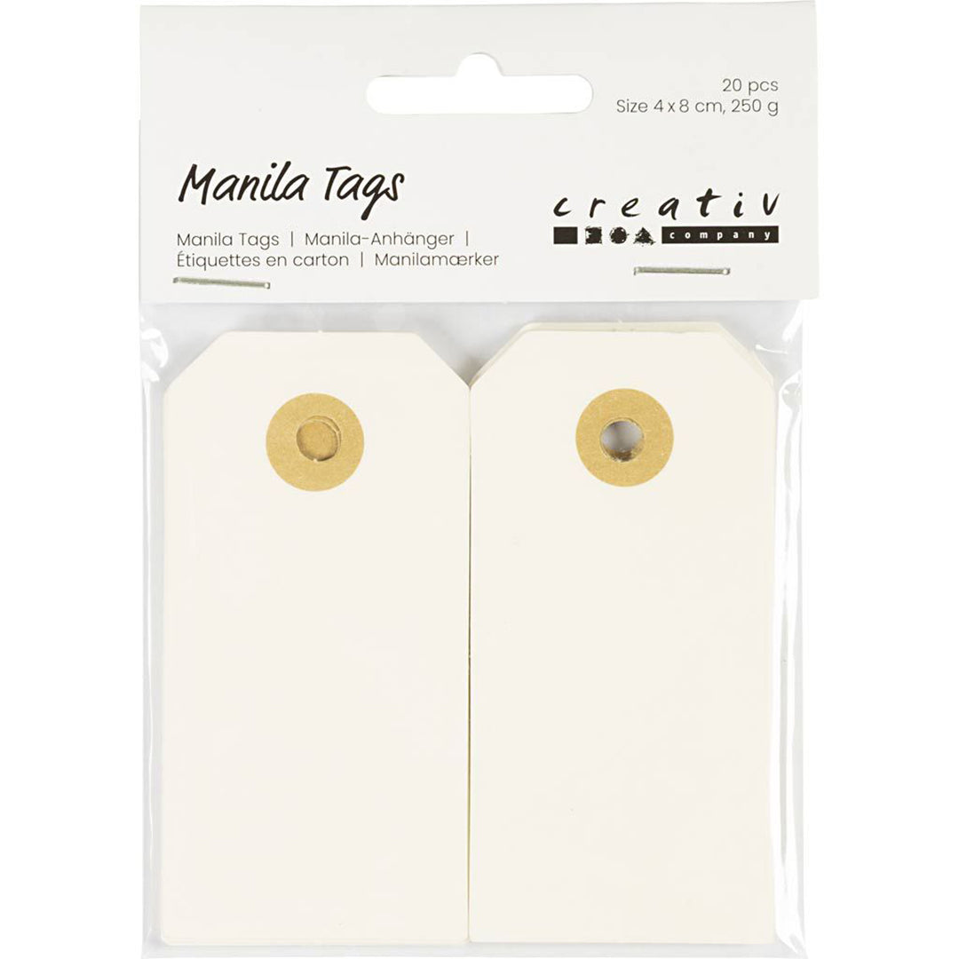 creativ company cadeaulabels manilla - crème - 20st | 510048 | 2