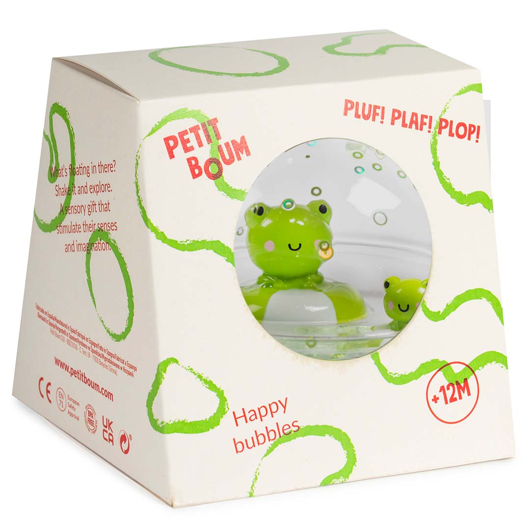 petit boum sensorische bal happy bubbles - kikker | 55PBHBFROG | 1