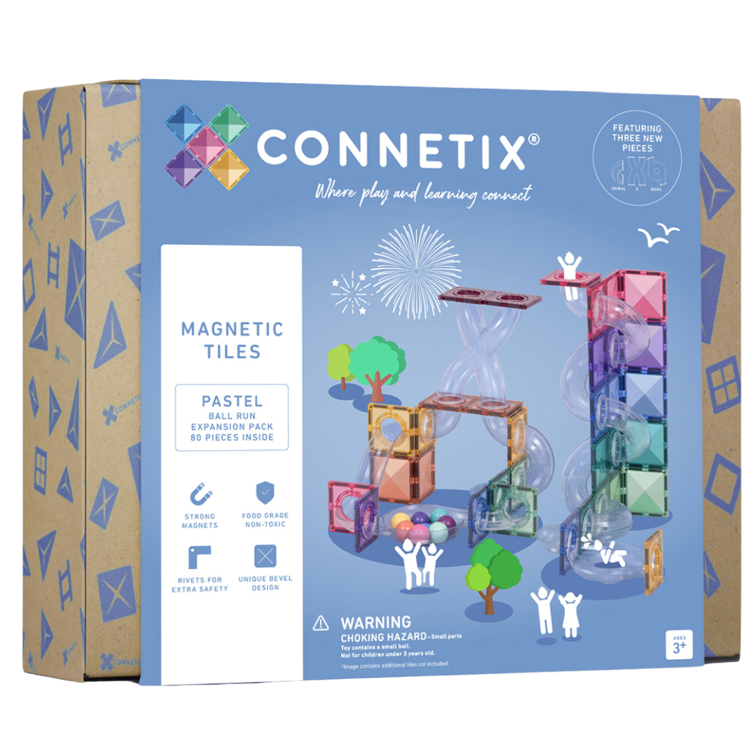 connetix magnetische tegels knikkerbaan - pastel - 80st | CON-EU-P80BR | 11
