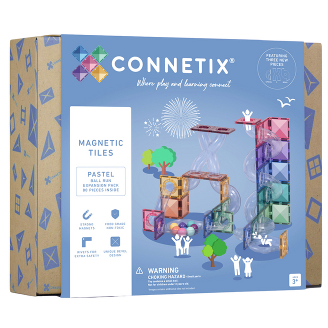connetix magnetische tegels knikkerbaan - pastel - 80st | CON-EU-P80BR | 11