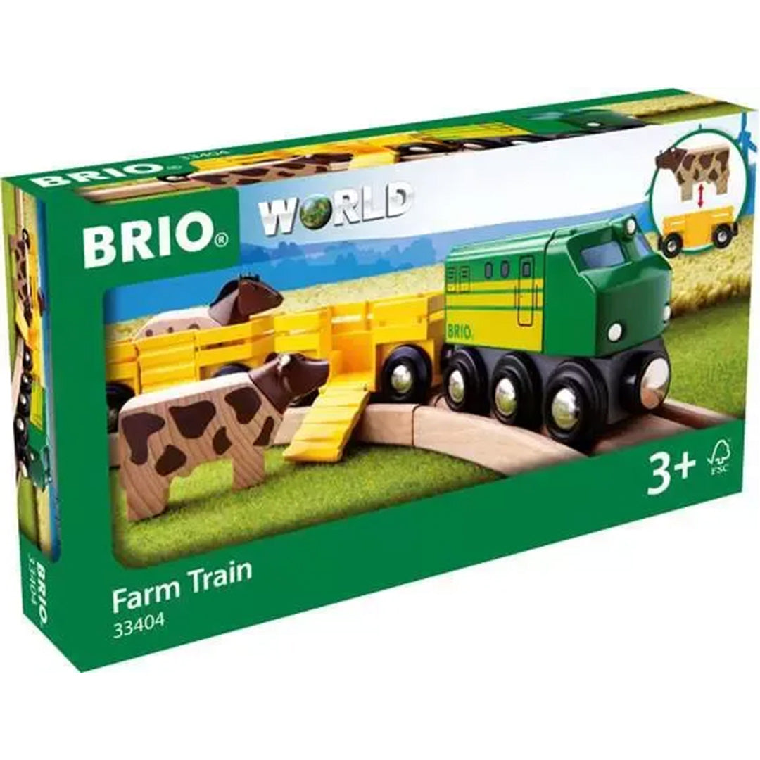 brio train avec animaux de la ferme - 5 pièces