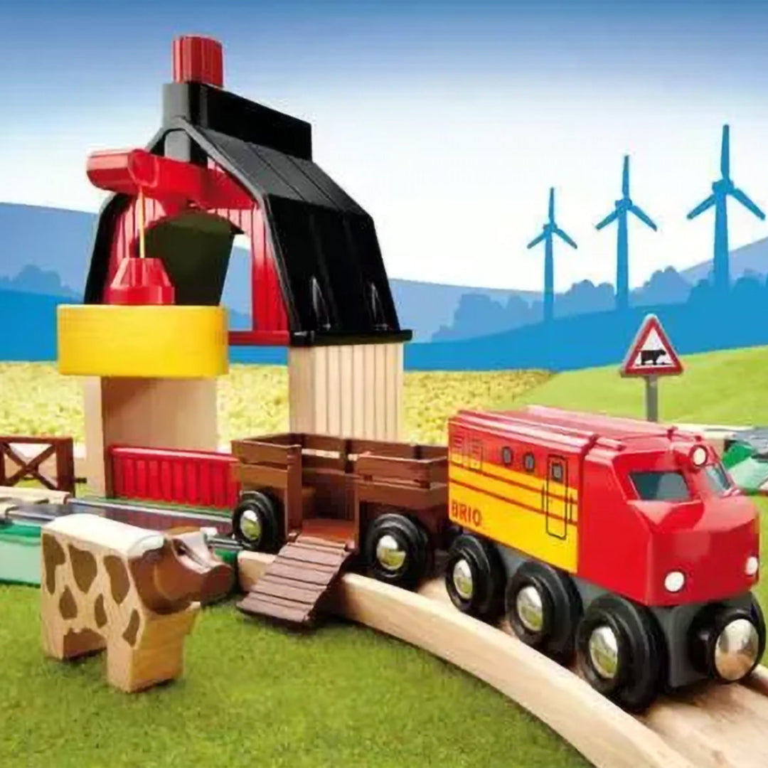 brio circuit de train - ferme - 20 pièces