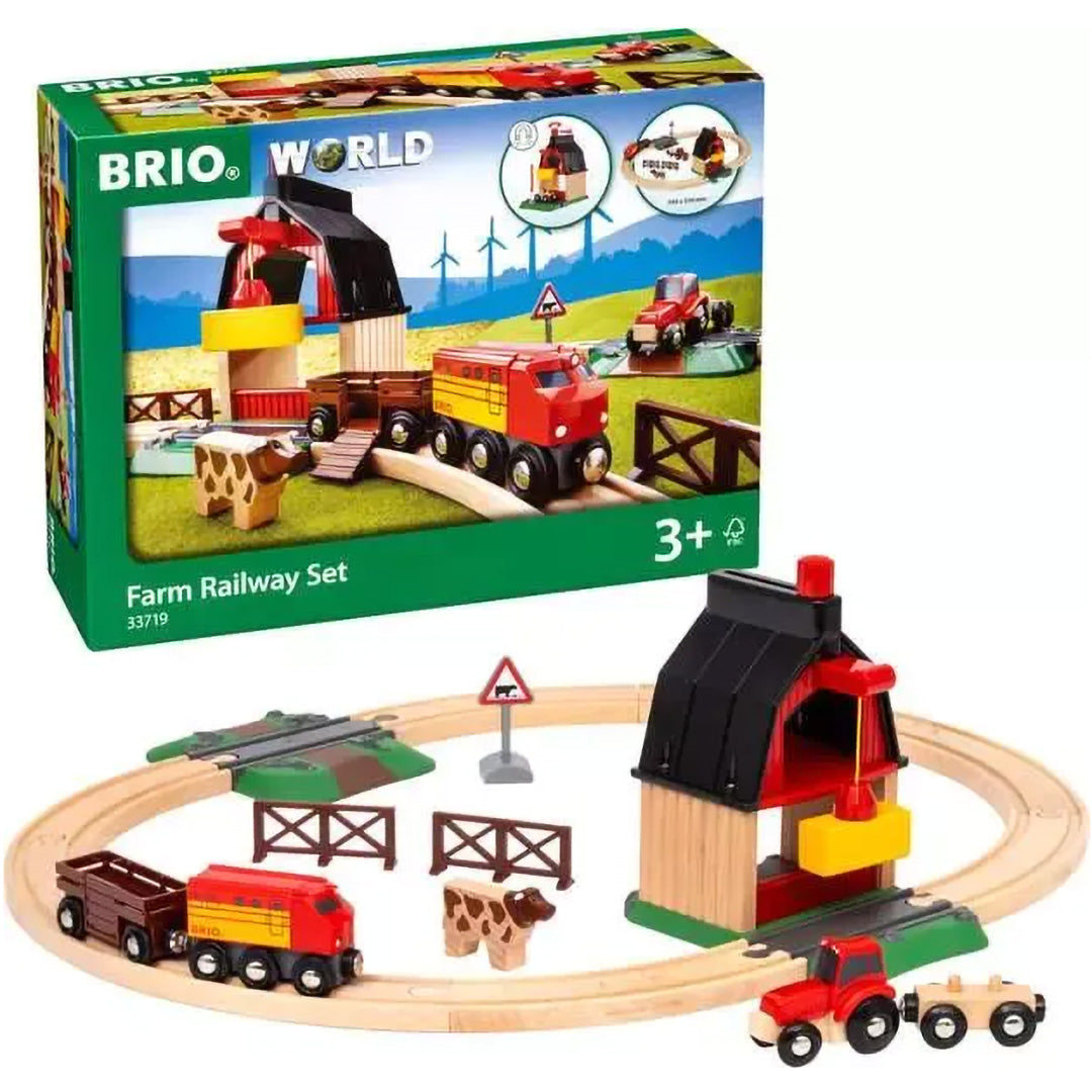 brio circuit de train - ferme - 20 pièces