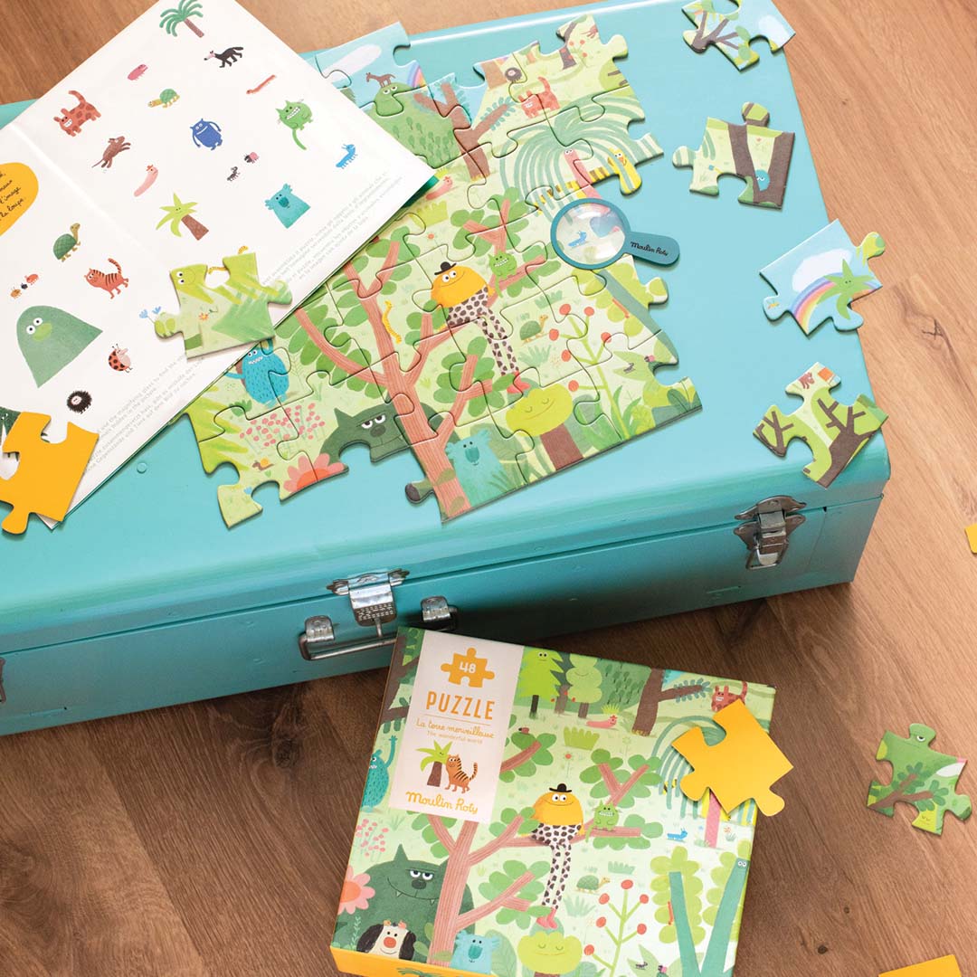 moulin roty puzzel les schmouks - prachtige aarde - 48st | 716440 | 2