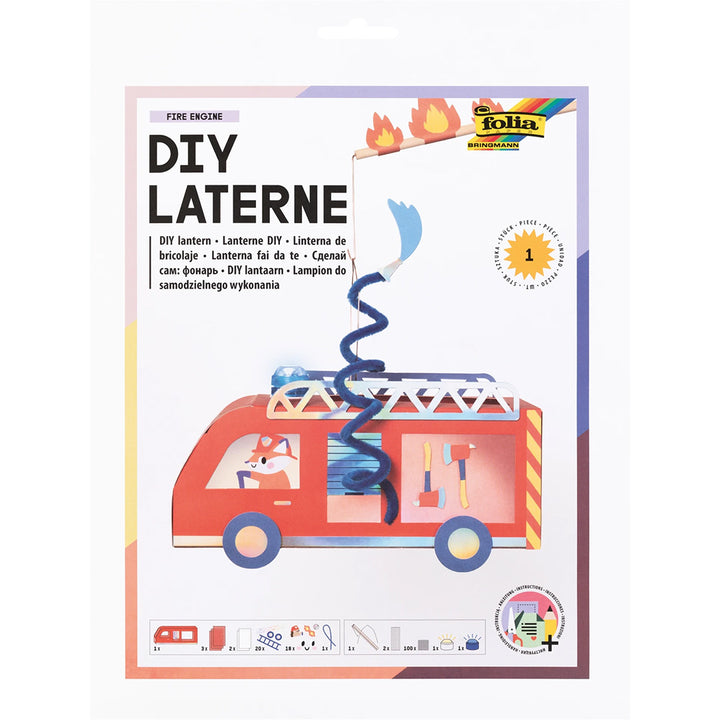 folia kit de bricolage lanterne camion de pompiers