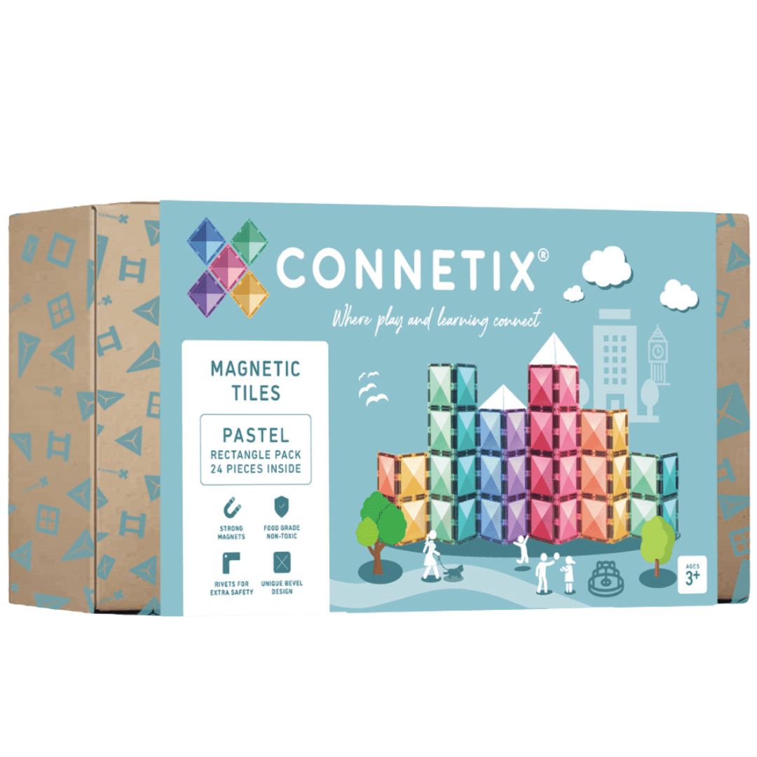 connetix magnetische tegels rectangle pack - pastel - 24st   | CON-EU-P24 | 11