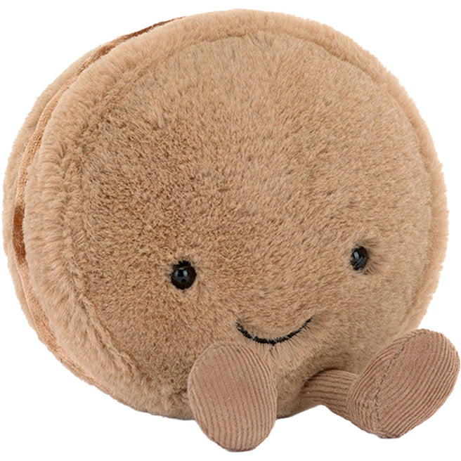 jellycat amuseables peluche macaron chocolat - 12 cm