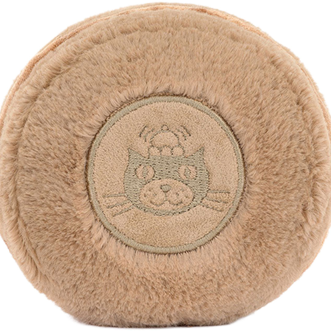 jellycat amuseables peluche macaron chocolat - 12 cm