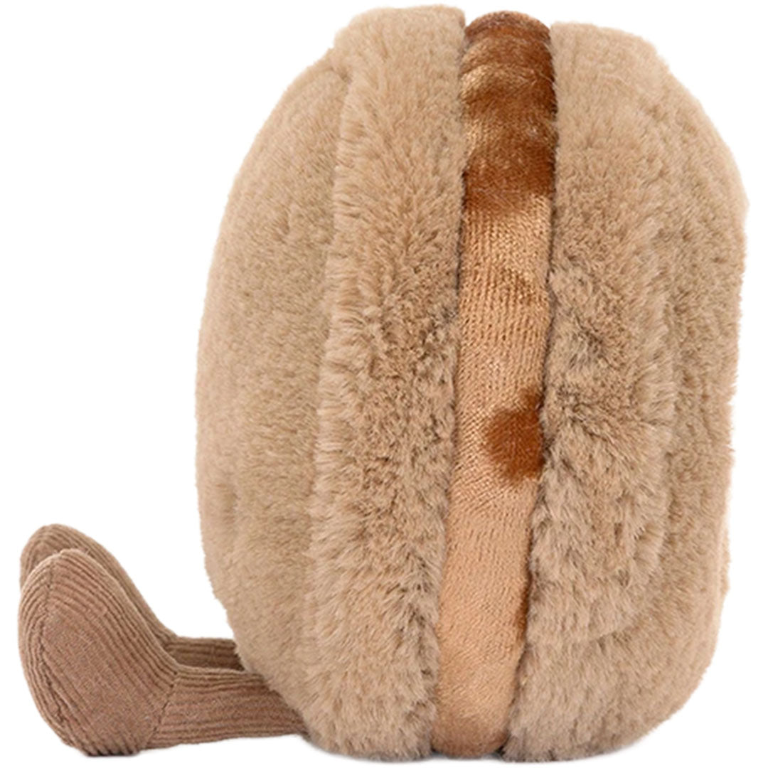 jellycat amuseables peluche macaron chocolat - 12 cm
