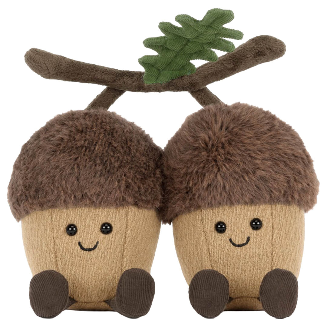 jellycat amuseables knuffeleikelnoten ort & tum acorns - 18 cm | A6PAC | 4
