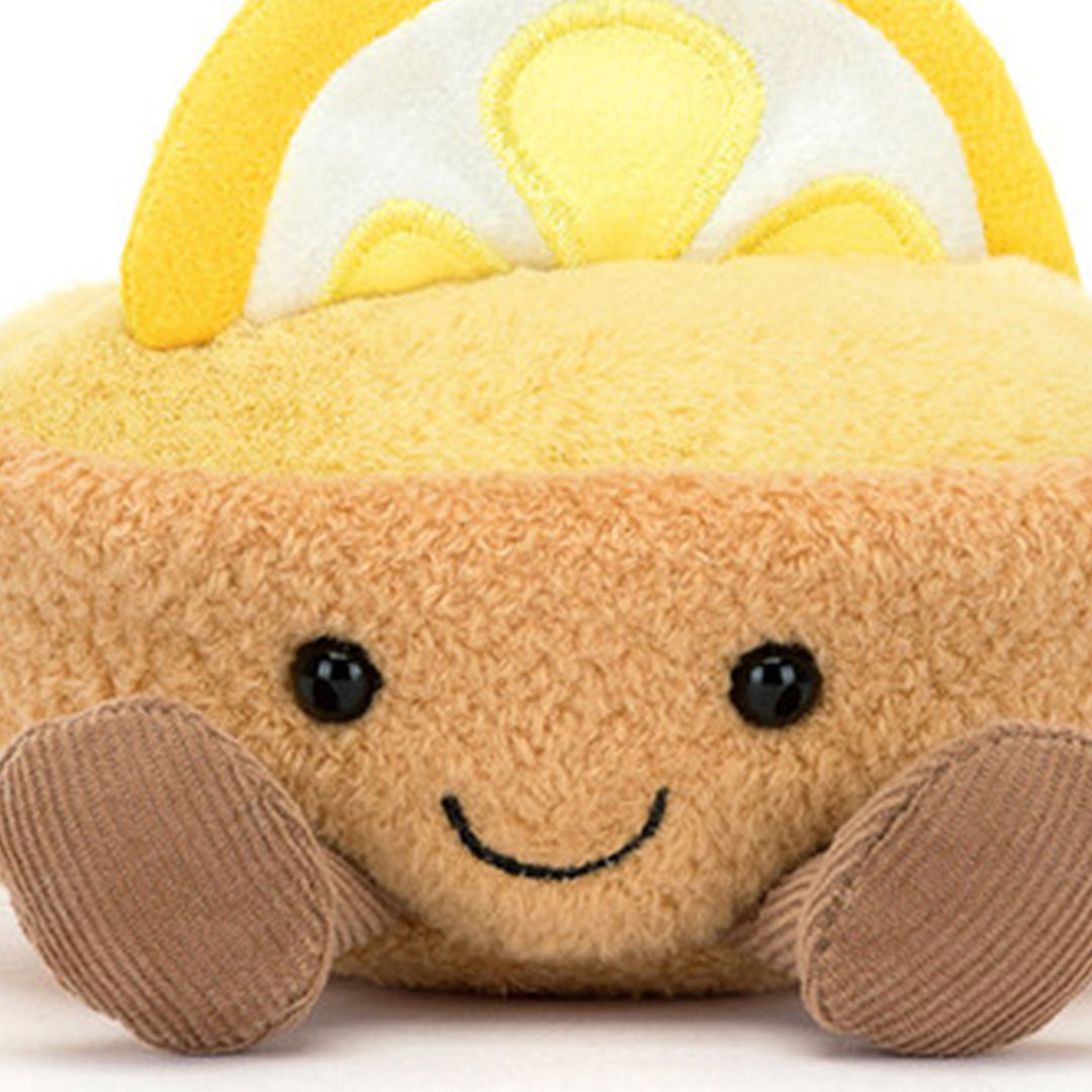jellycat peluche amuseables gâteau au citron - 11 cm