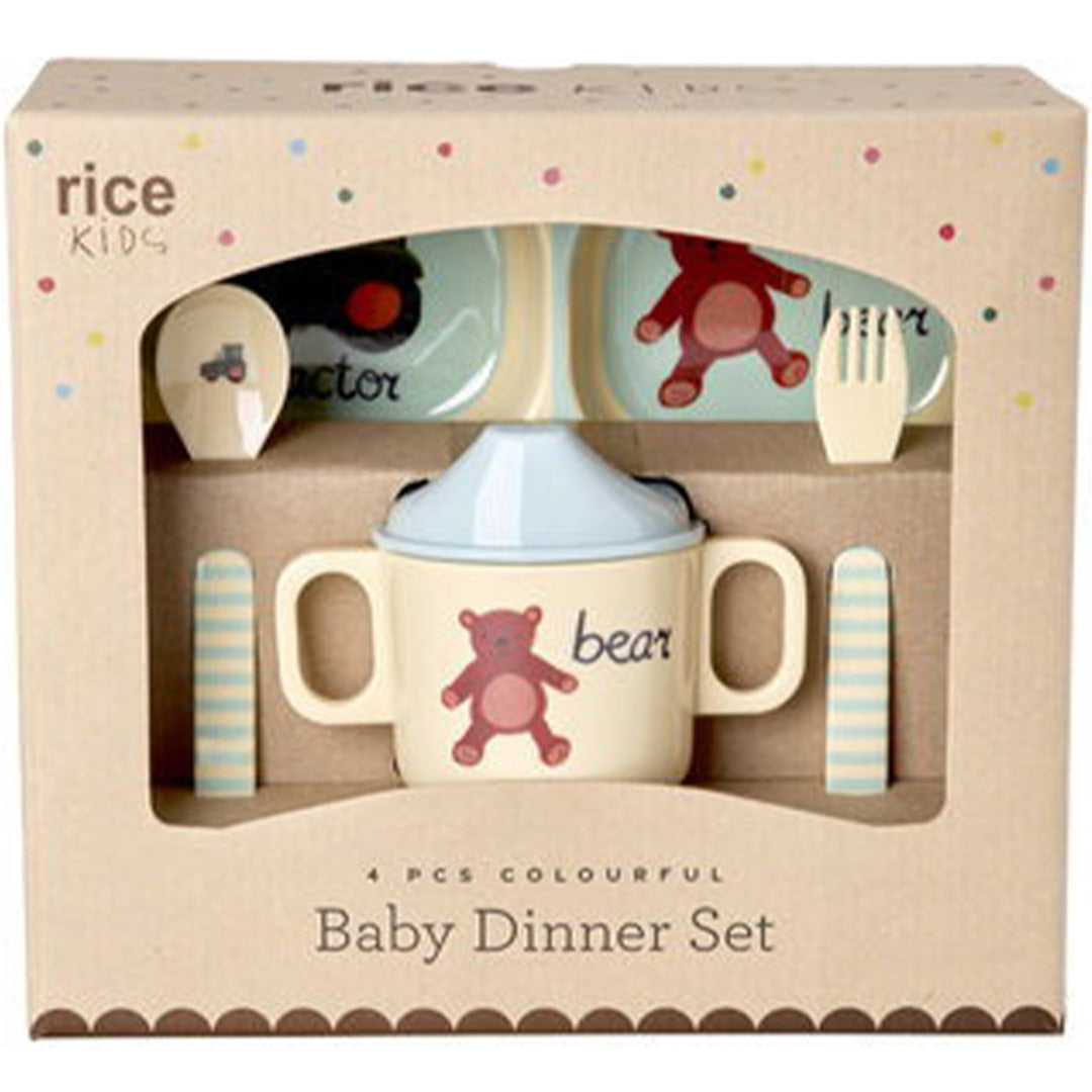 rice kinderservies abc - blue - 4st | BABOX-4ZABC | 