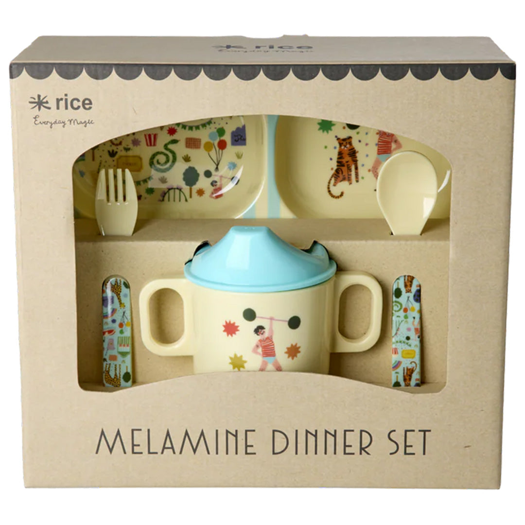 rice kinderservies fun fair - mint - 4st |  BABOX-4ZFUFAMI | 
