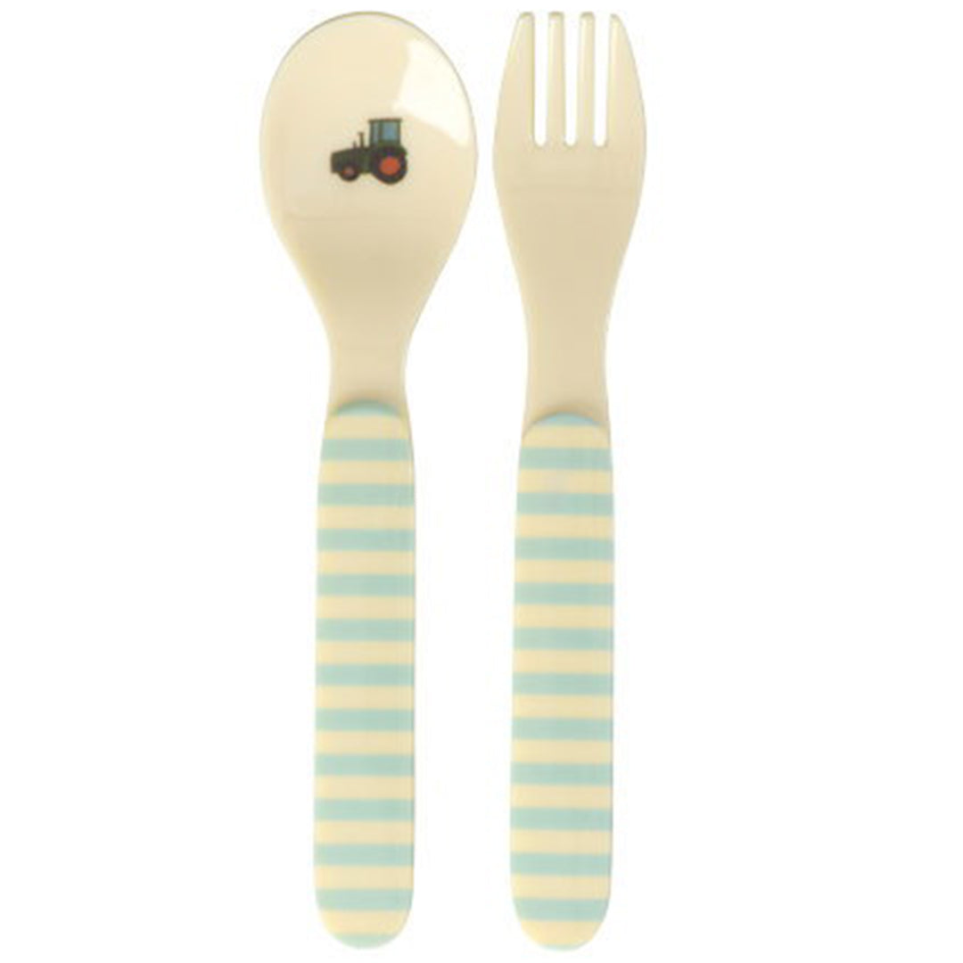 rice couverts pour enfants abc - bleu - 2 pcs